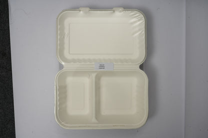 10 X 6 2CP Bagasse Clamshell Container