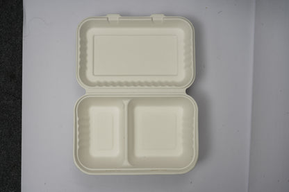 10 X 6 2CP Bagasse Clamshell Container